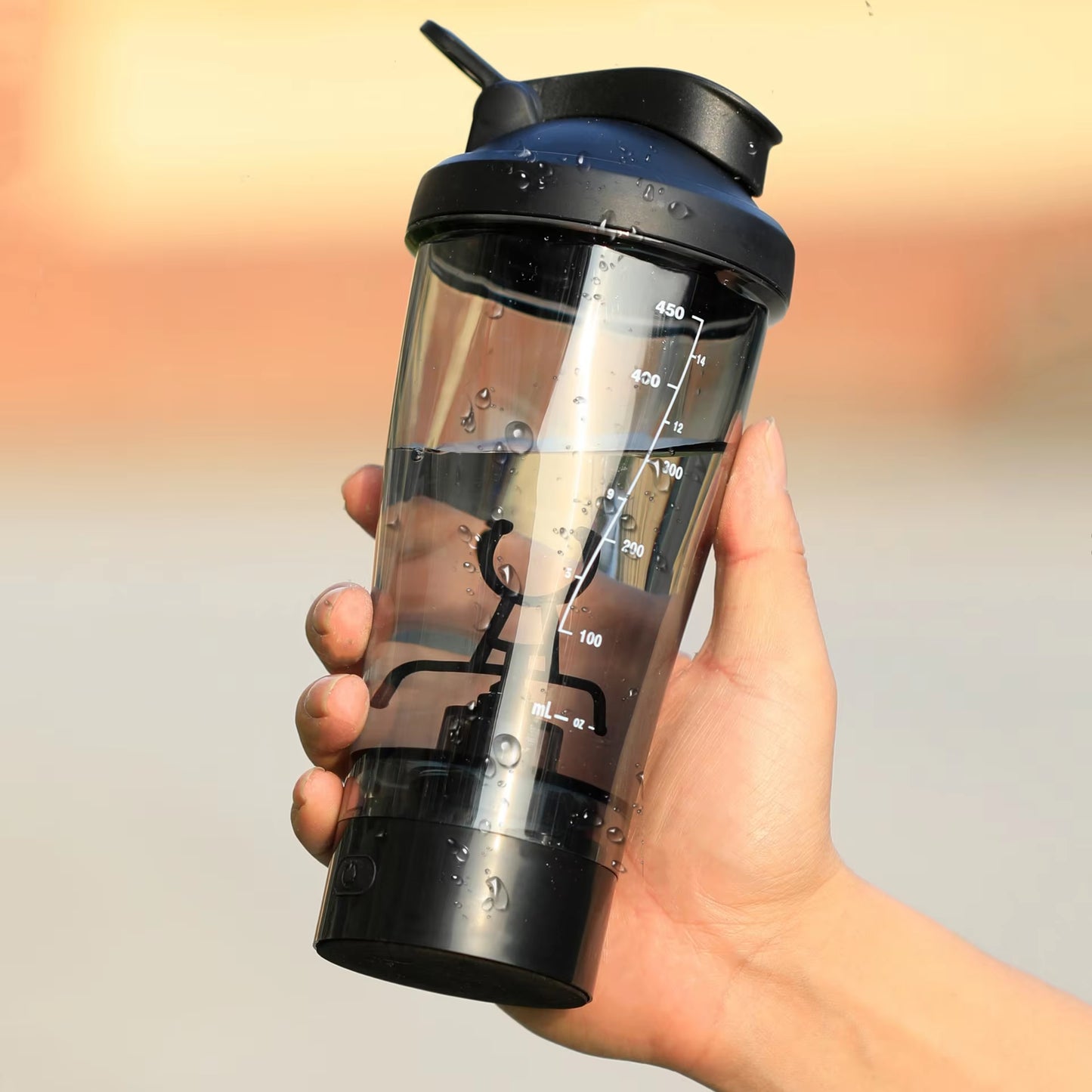 USB Rechargeable Electric Mixing Cup for Protein Powder - Portable Shaker Bottle and Mixer