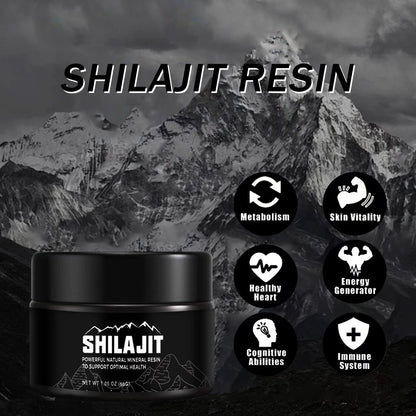 Pure Himalayan Shilajit Resin - 50 Grams, Golden Grade Organic Supplement, Enriched with 80 Trace Minerals and Fulvic Acid for Enhanced Energy and Immune Support